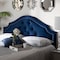 Baxton Studio Cora Royal Blue Velvet Upholstered Queen Size Headboard 154-9323 - alternate 8